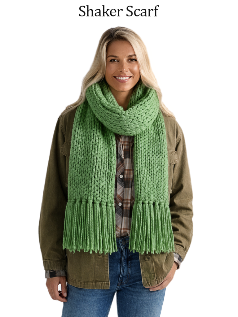 Model wearing the Shaker knit